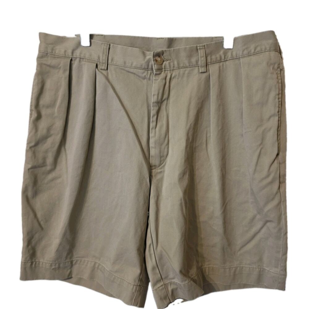 Polo Ralph Lauren Chino Shorts Men's 36 Tan Khaki Beige Classic Fit Pleated 8.5"